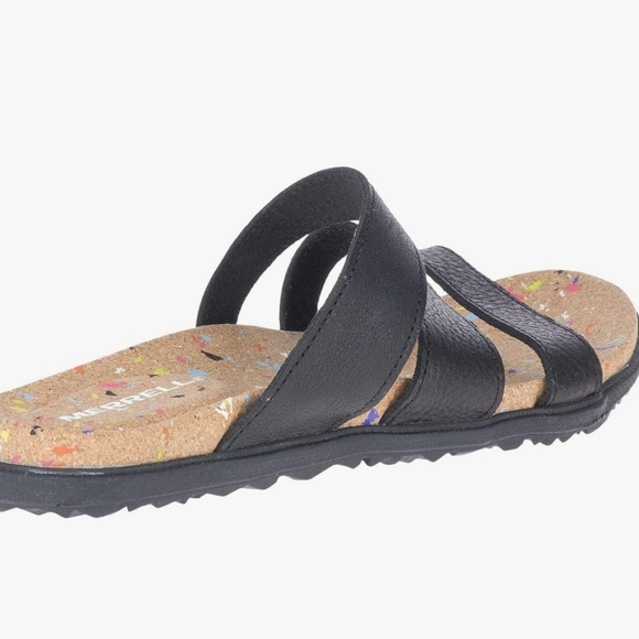 Merrell men's Napa Valley Slide Black Leather Size 7 - Picture 2 of 9